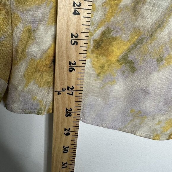 Zac & Rachel Blouse Long Sleeve Yellow Tie Dye Sz 1X - Picture 11 of 12